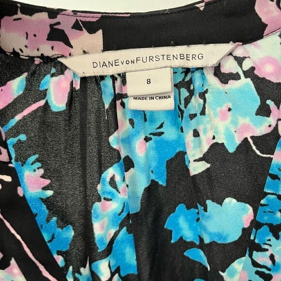 Diane von Furstenberg Freya Floral Daze Shirtdress Women’s 8 - Picture 7 of 7